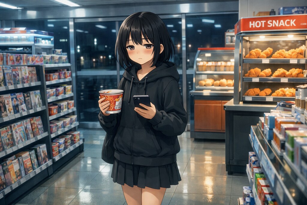 深夜のコンビニ