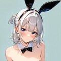 (843HQ)銀髪ちゃんバニーガール 2枚目