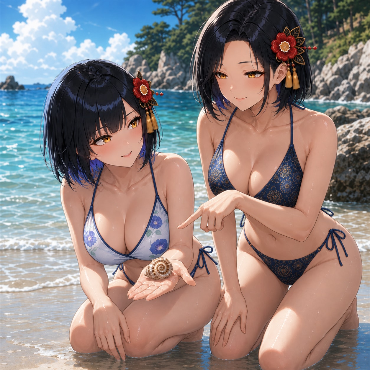 貝殻とお揃いビキニ