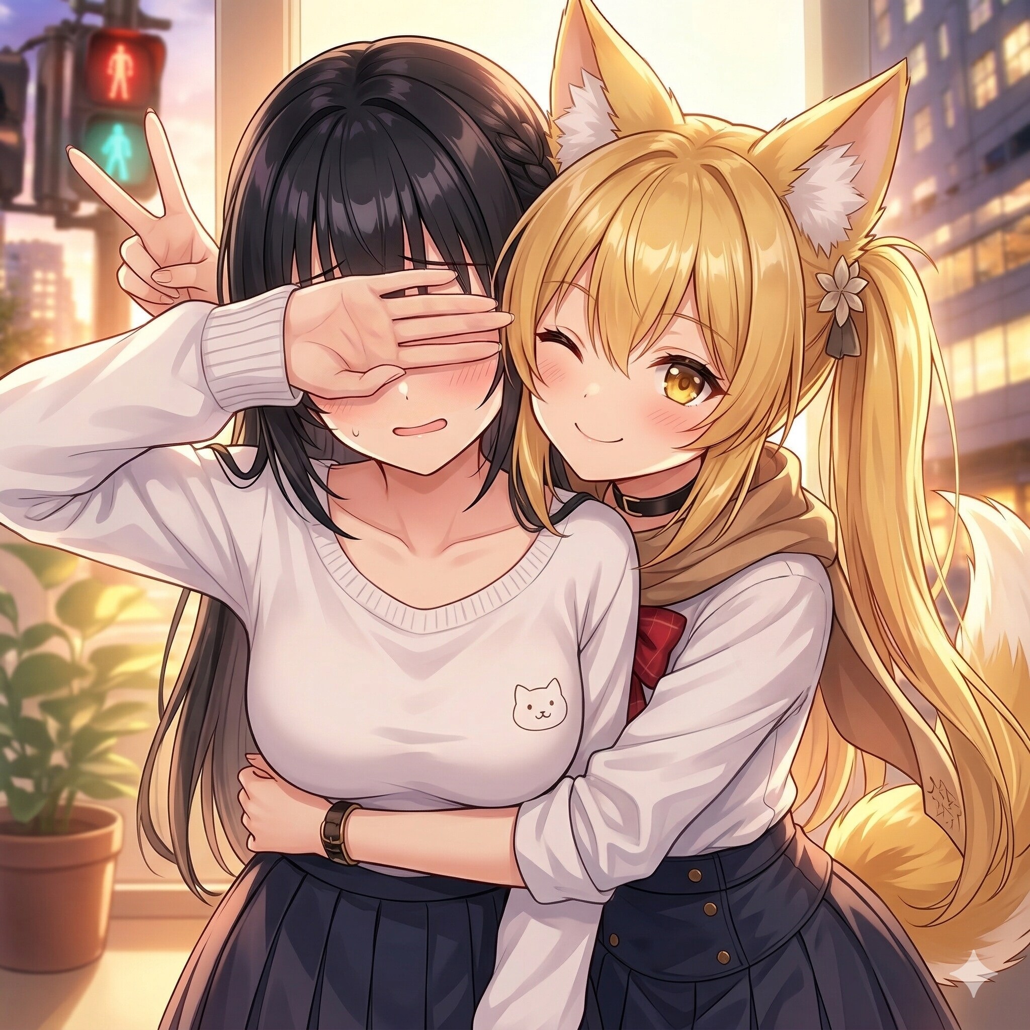 Tyomelmiさんの私ちゃんに懐く