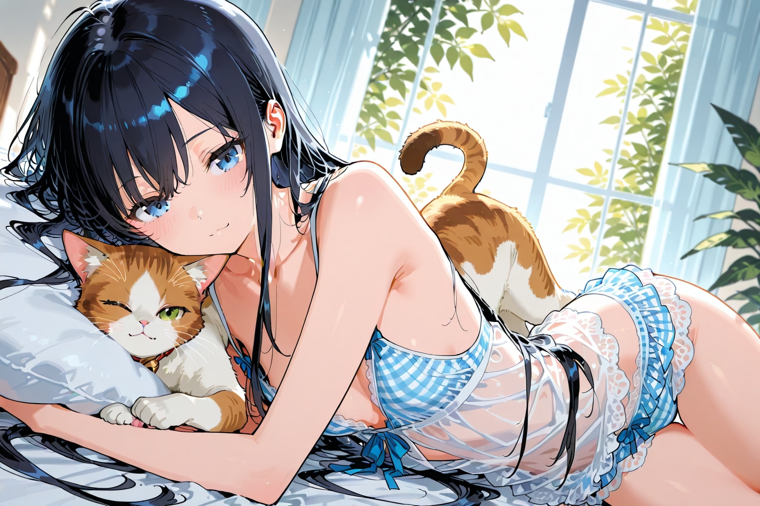 猫と一緒