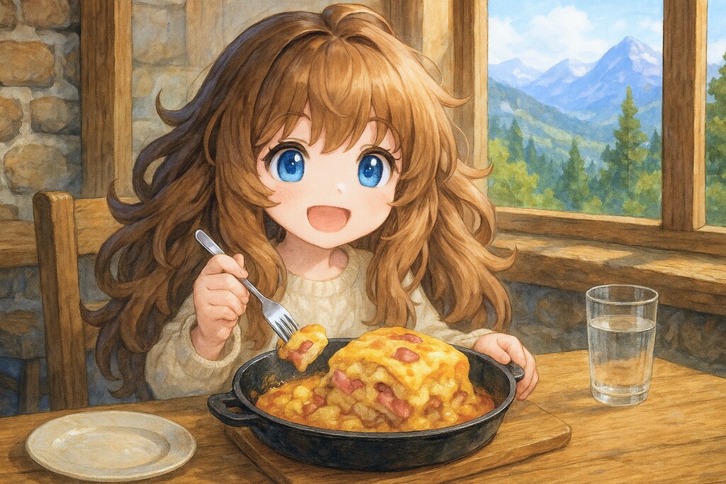 タルティフレットと小さな女の子