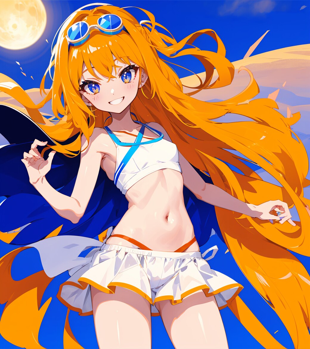 オレンジ髪