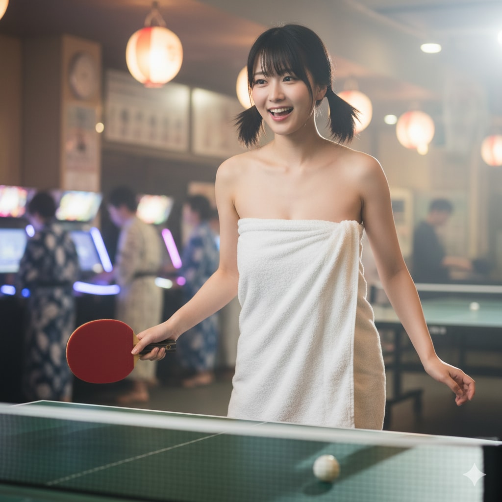 温泉の後、そのまま遊ぶ