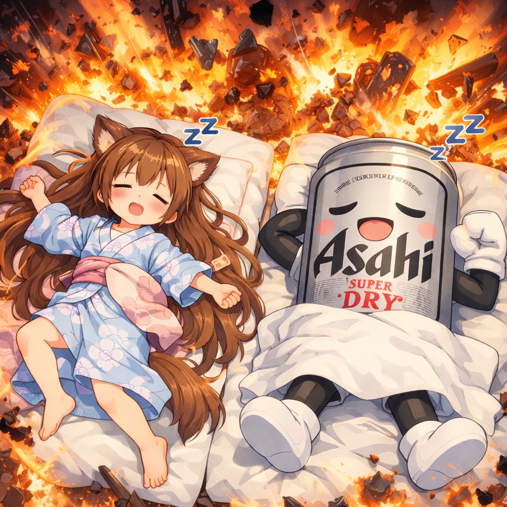 旅館で寝過ごした小さな女の子