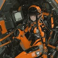 black & orange astronaut  [sci-fi mode] 10枚目