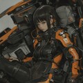 black & orange astronaut  [sci-fi mode] 4枚目