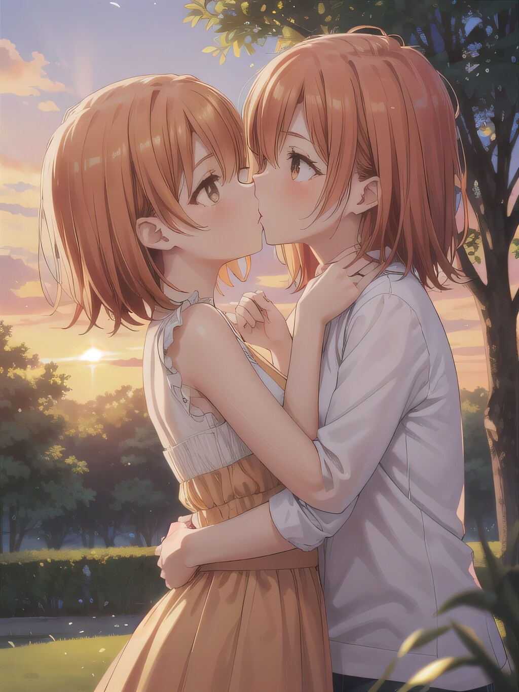 茶髪ボブの少女２人