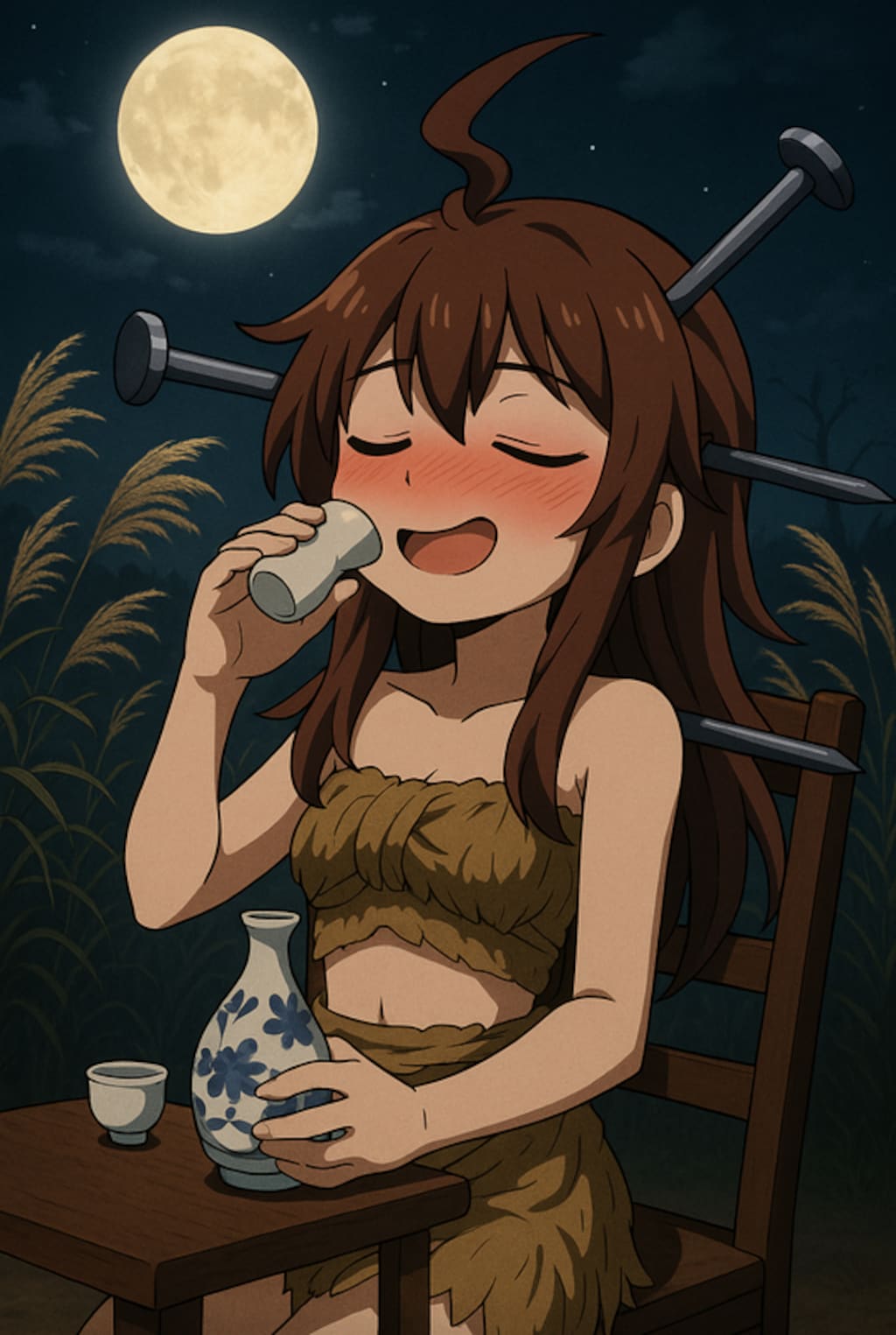 集めた恨みポイントを換金して酒に替える藁人形の精