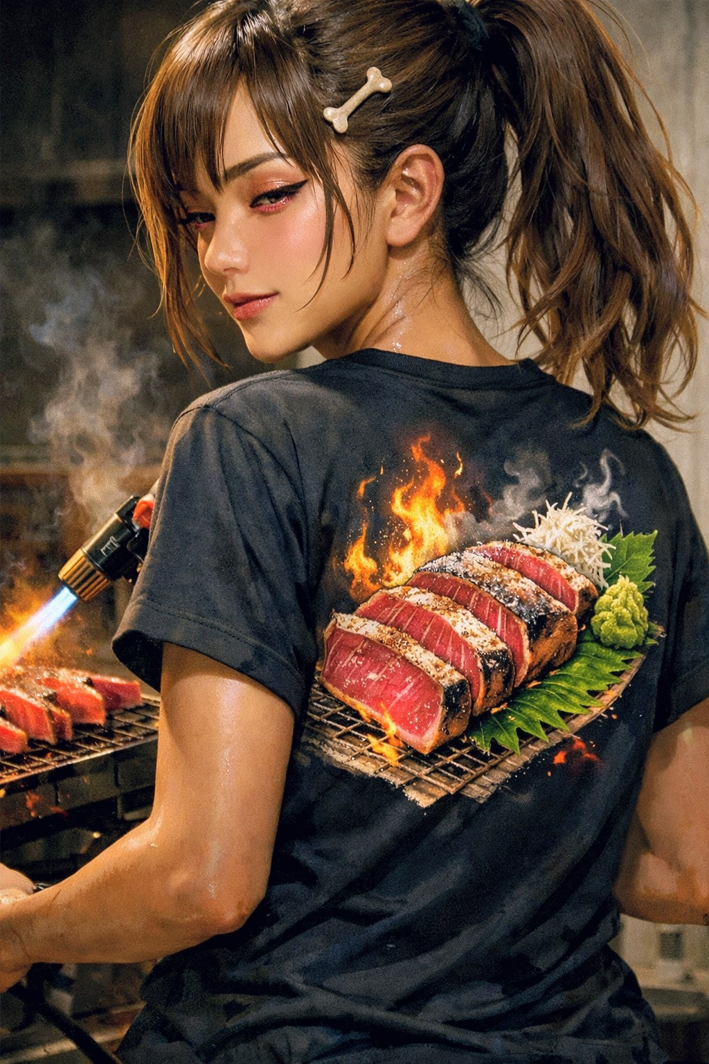 マグロ炙り🐟️🔥おにくちゃん🍖 | の人気AIイラスト・グラビア