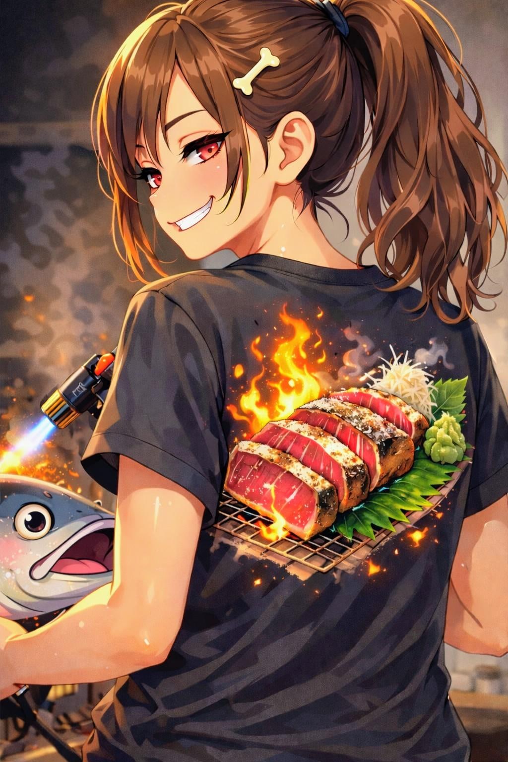 マグロ炙り🐟️🔥おにくちゃん🍖