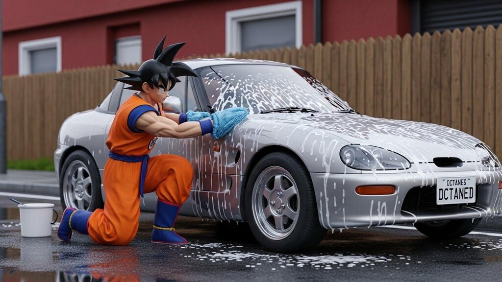 孫悟空がカプチーノを洗う