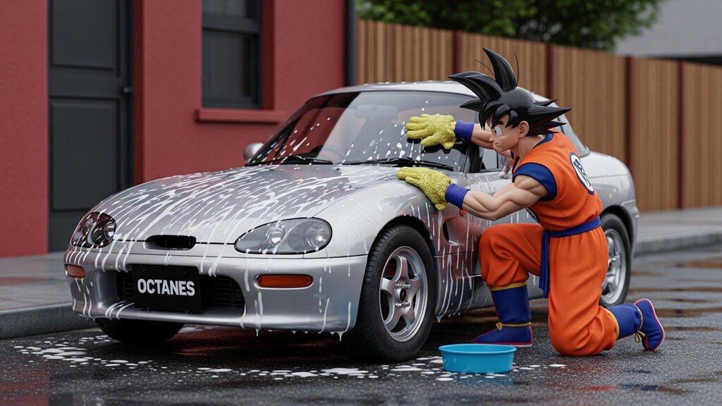 孫悟空がカプチーノを洗う