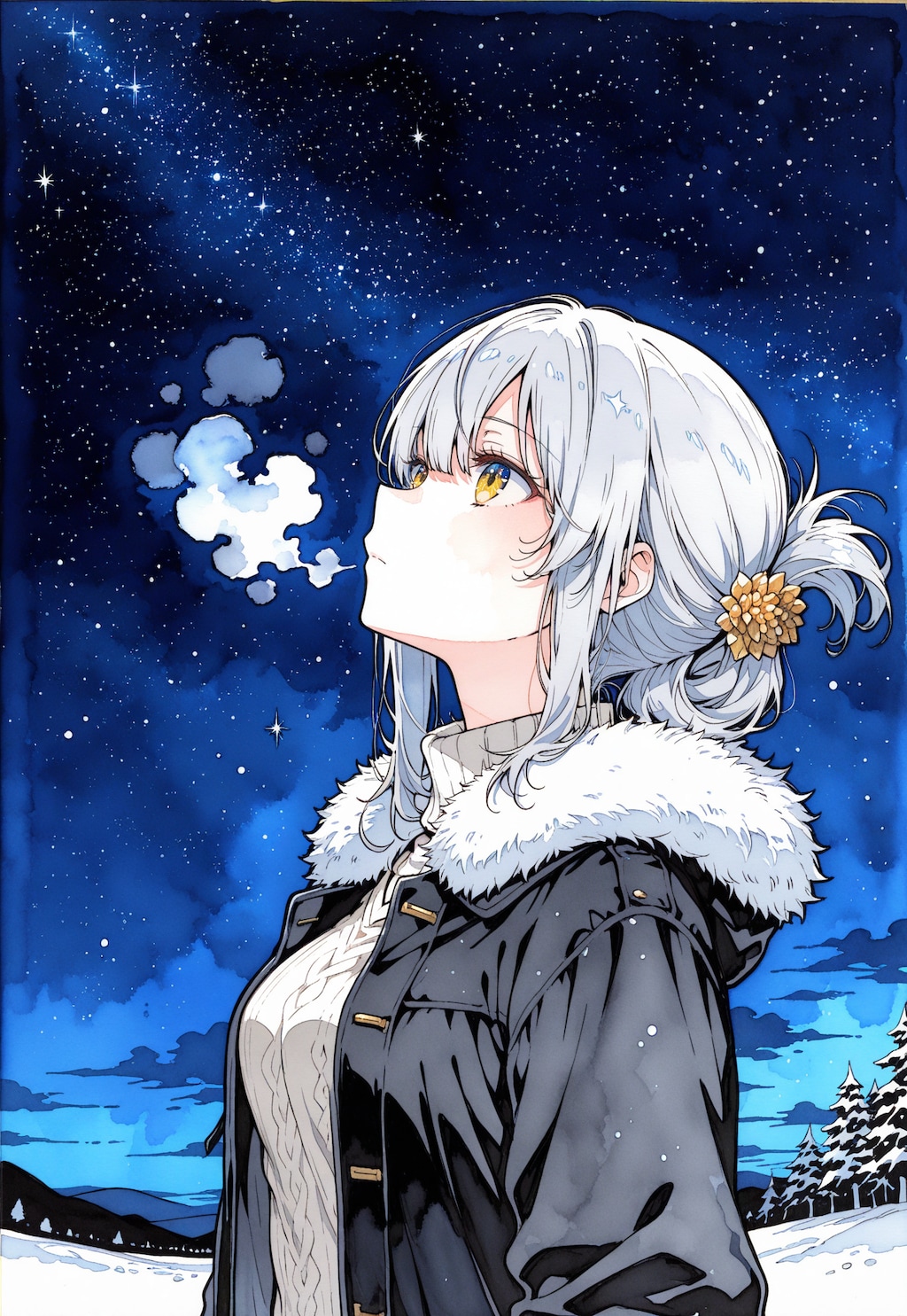 看板娘　starry sky