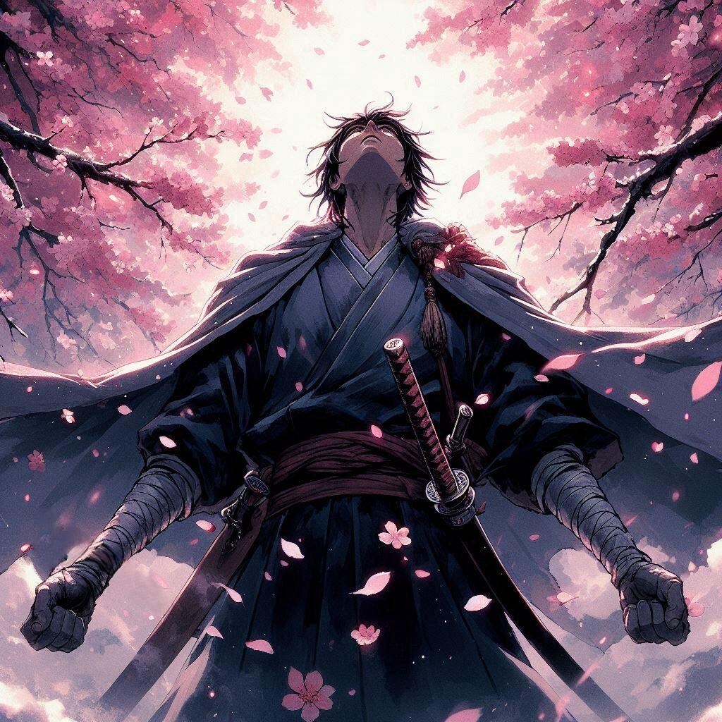桜下の剣士