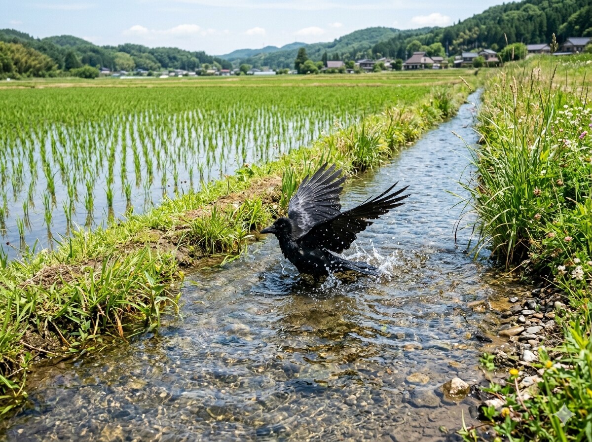 カラスの行水 | の人気AIイラスト・グラビア