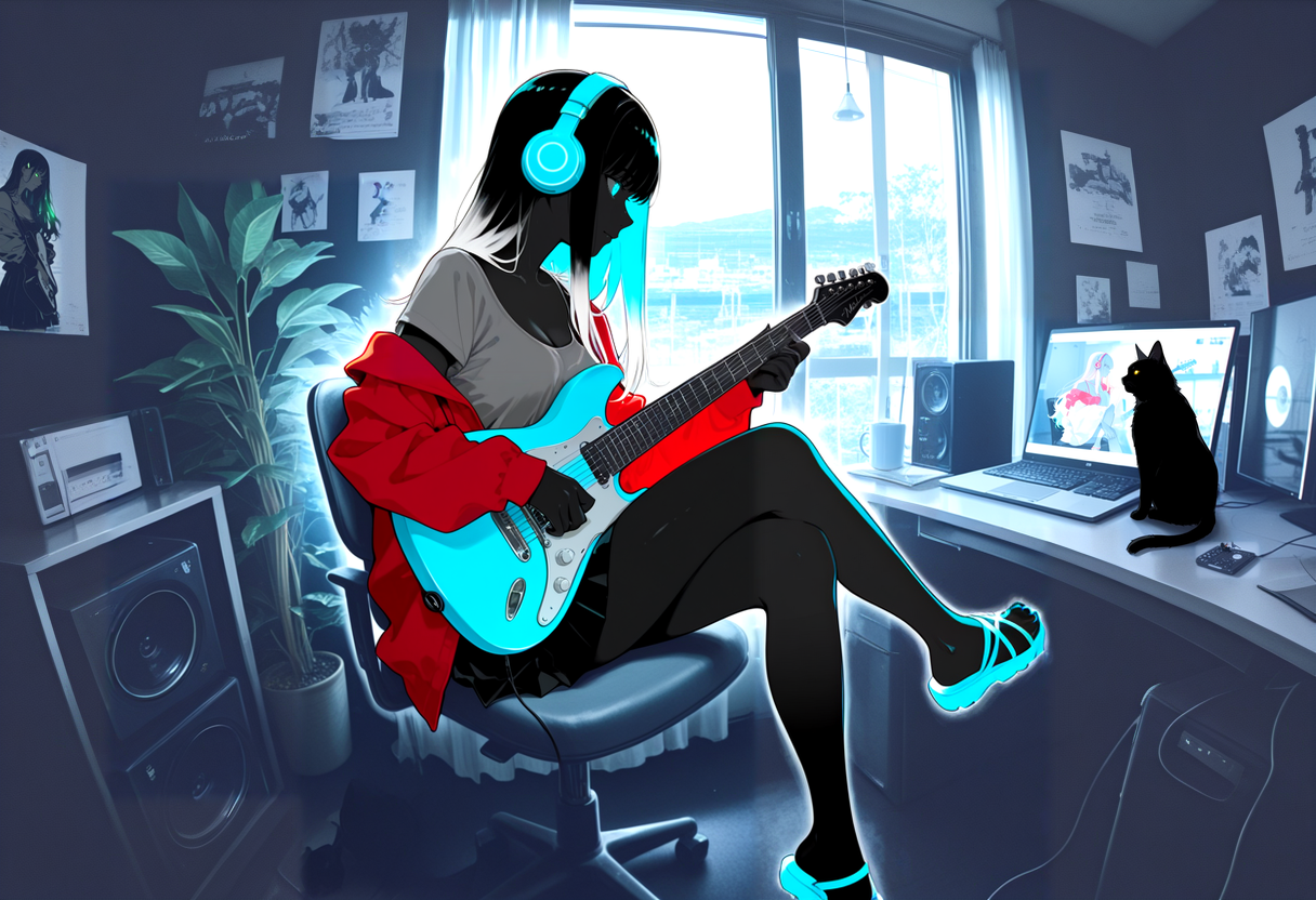 音楽の神様が下りてくるのを待つ | の人気AIイラスト・グラビア