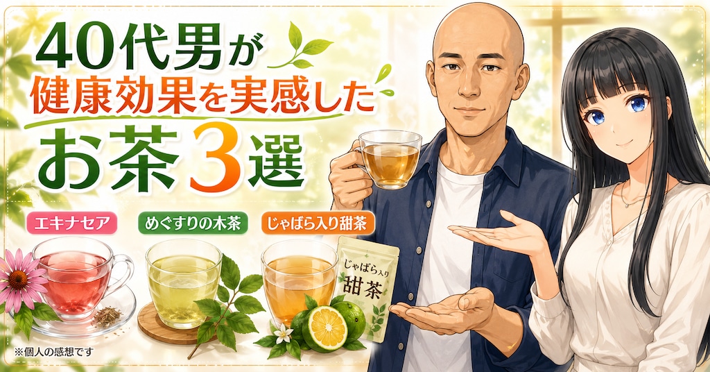 40代男が効き目のあったお茶3選