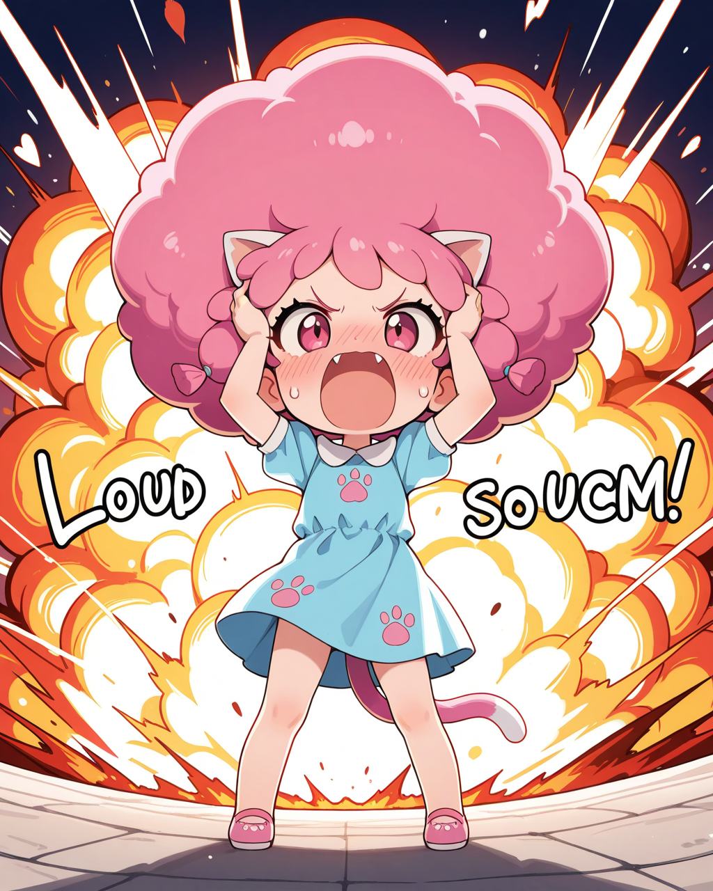 人の（ねこの）頭で遊ぶにゃー！！（怒）