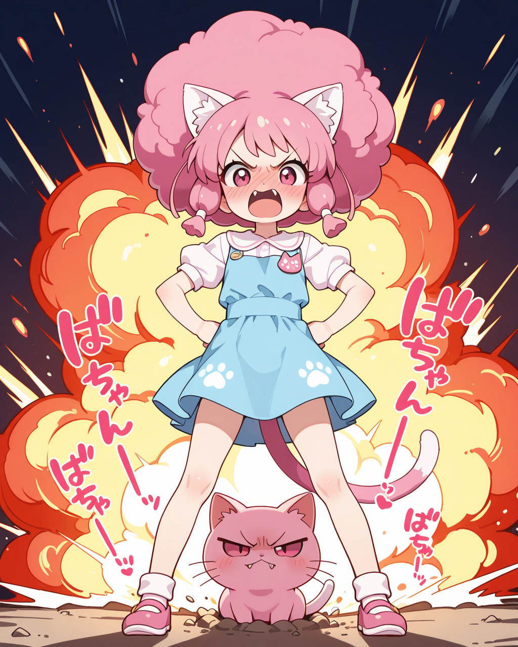 人の（ねこの）頭で遊ぶにゃー！！（怒）