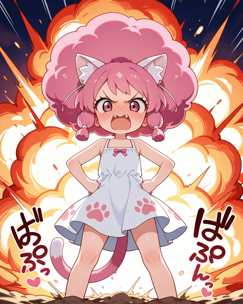 人の（ねこの）頭で遊ぶにゃー！！（怒）