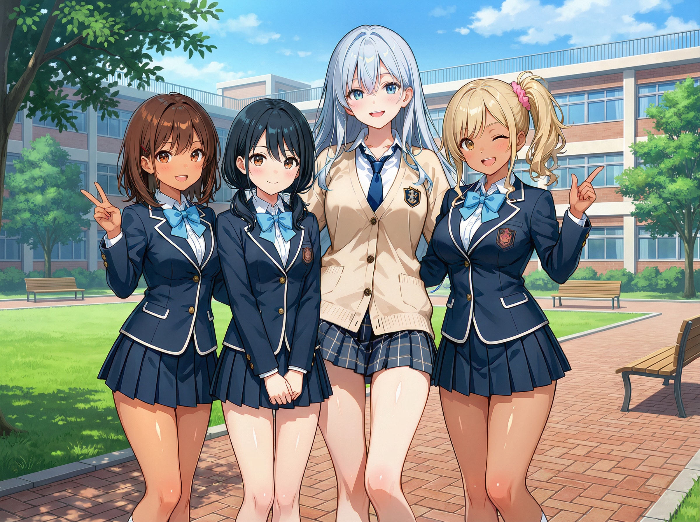 霜月 澄華さんとうちの子3人でハイチーズ！
