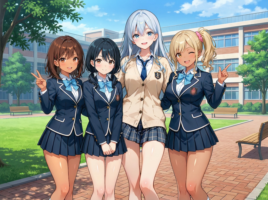 霜月 澄華さんとうちの子3人でハイチーズ！