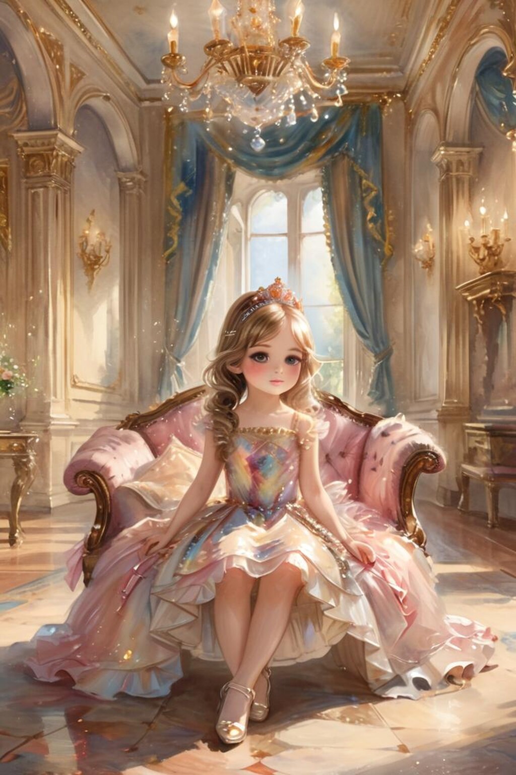 お姫様　水彩画