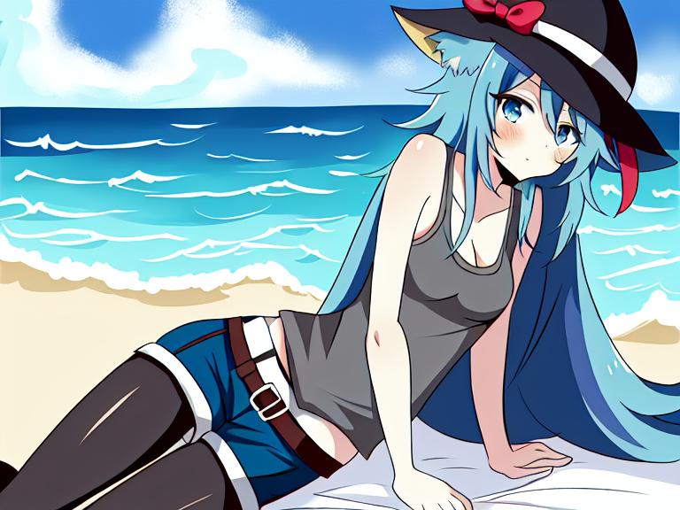 海だ！！帽子だ！！短パンだ！！