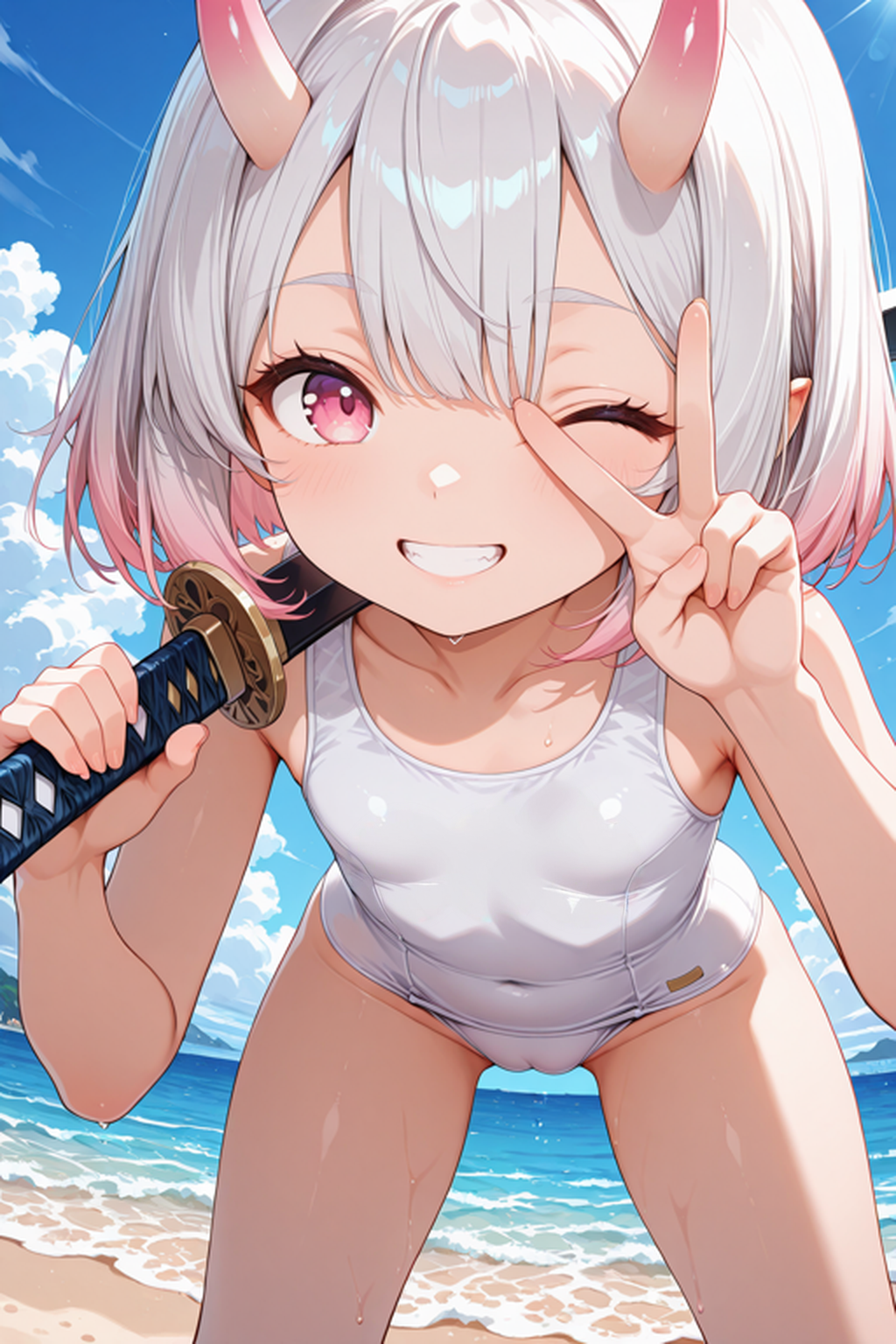 刀で勝ったな