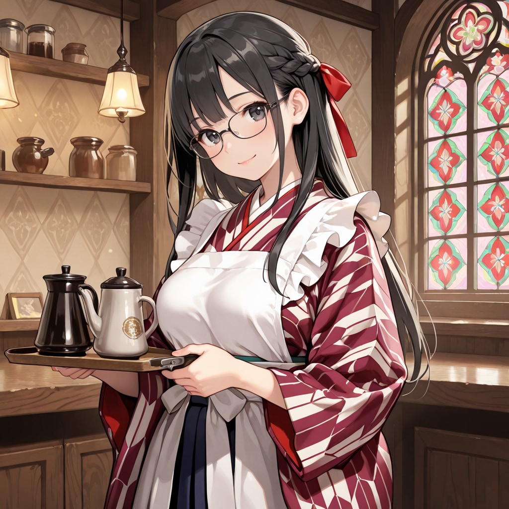 大正浪漫の純喫茶の店員さん