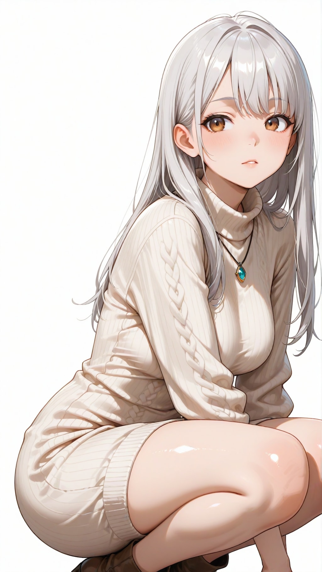 ロングニットセーター♡