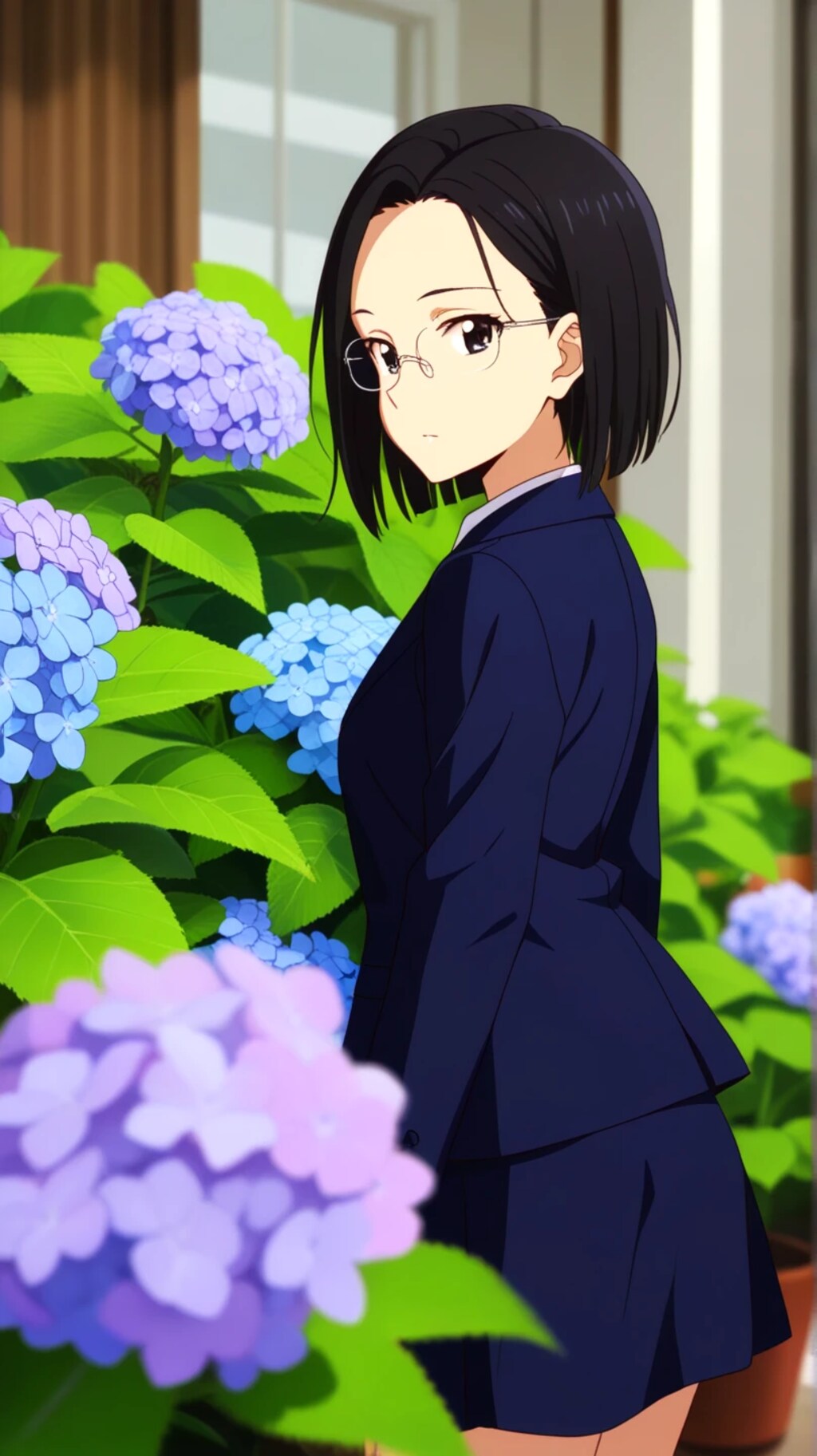 眼鏡さん　紫陽花