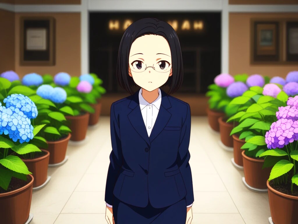 眼鏡さん　紫陽花