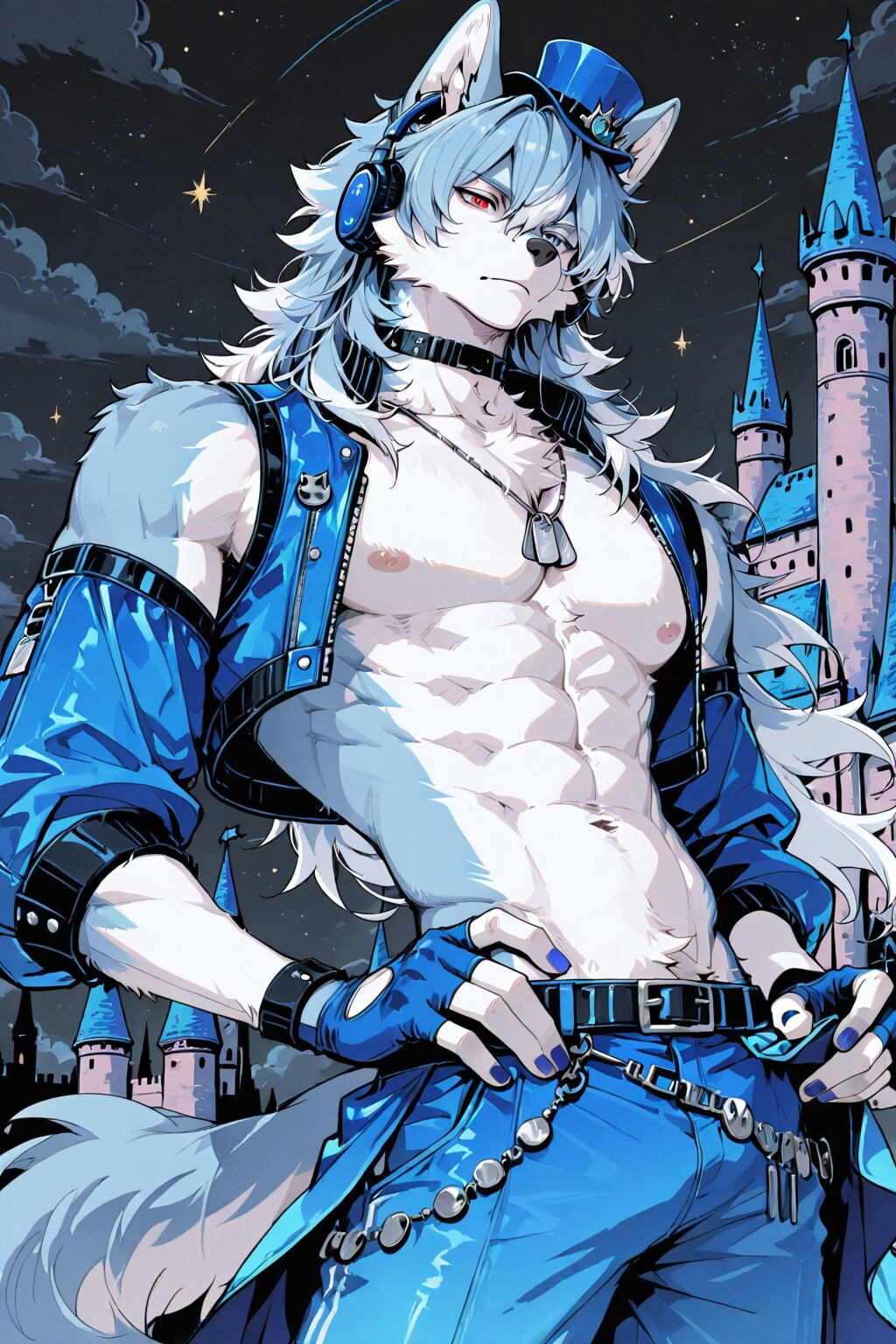blue wolf boy