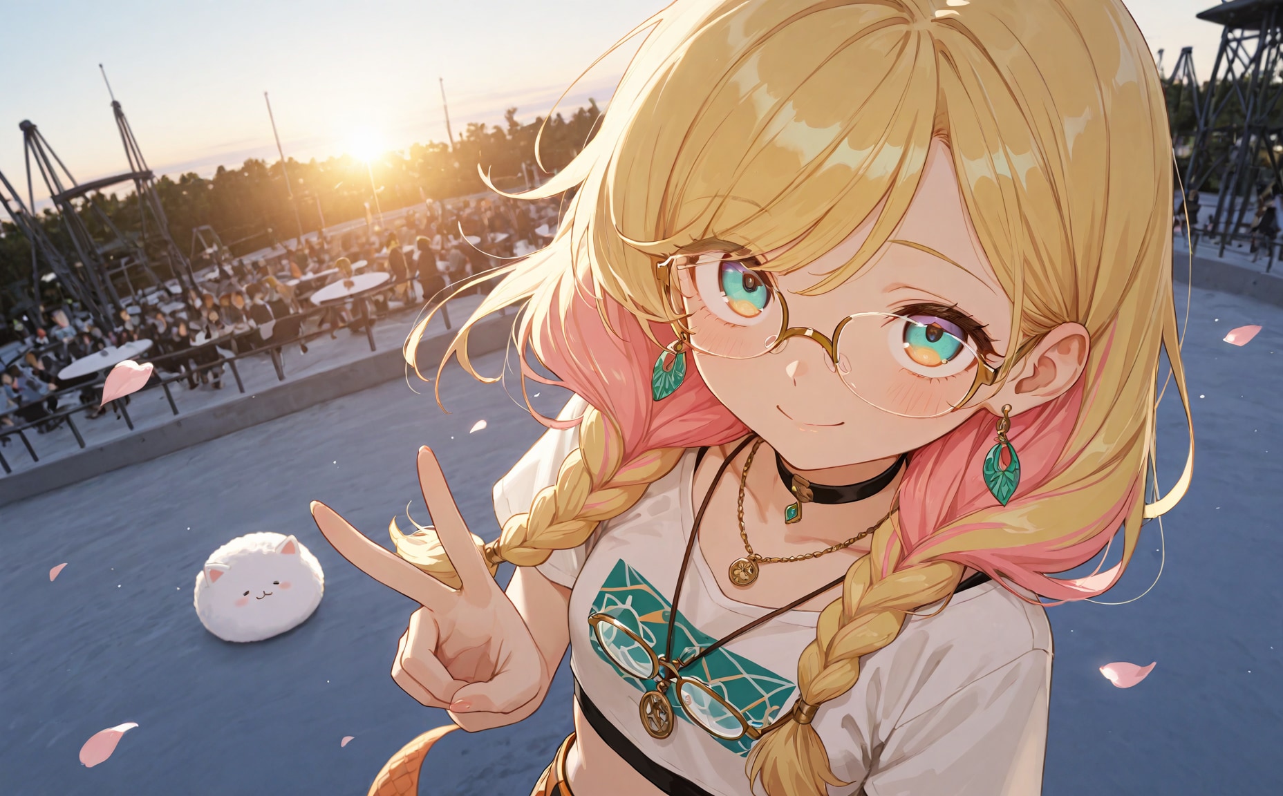おさげメガネ
