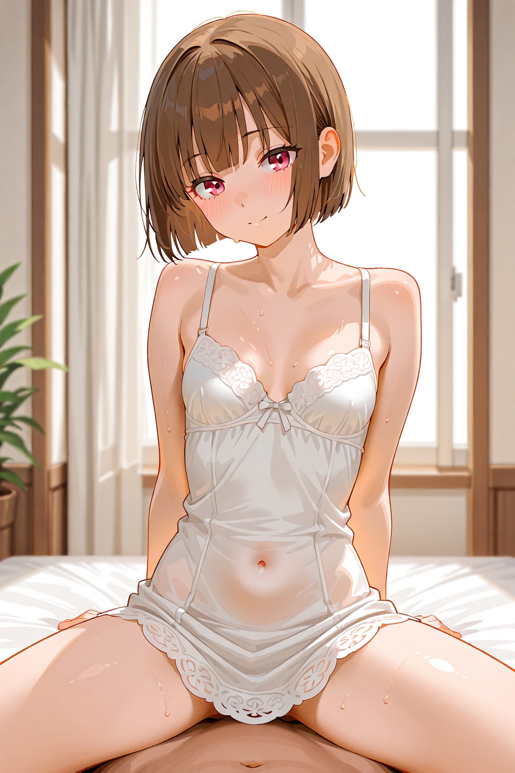 美しい淑女の木版画