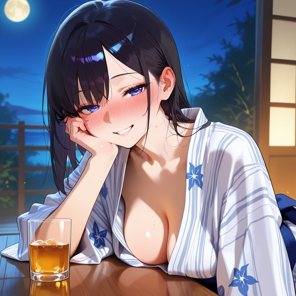 ほろ酔い月下の誘惑