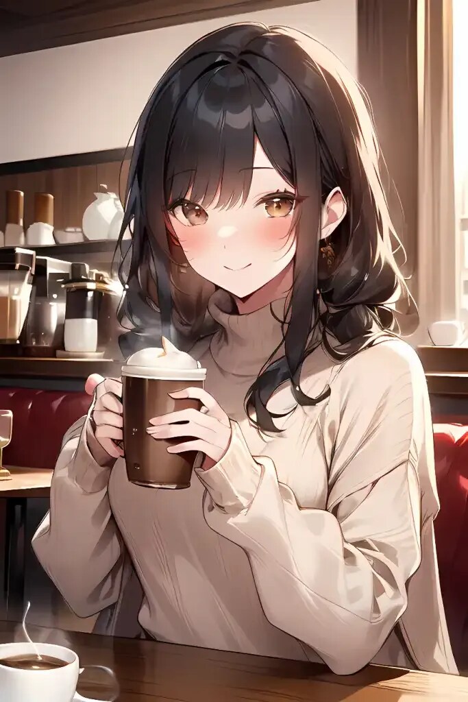 カフェにて