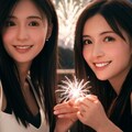 彼女と花火 4枚目