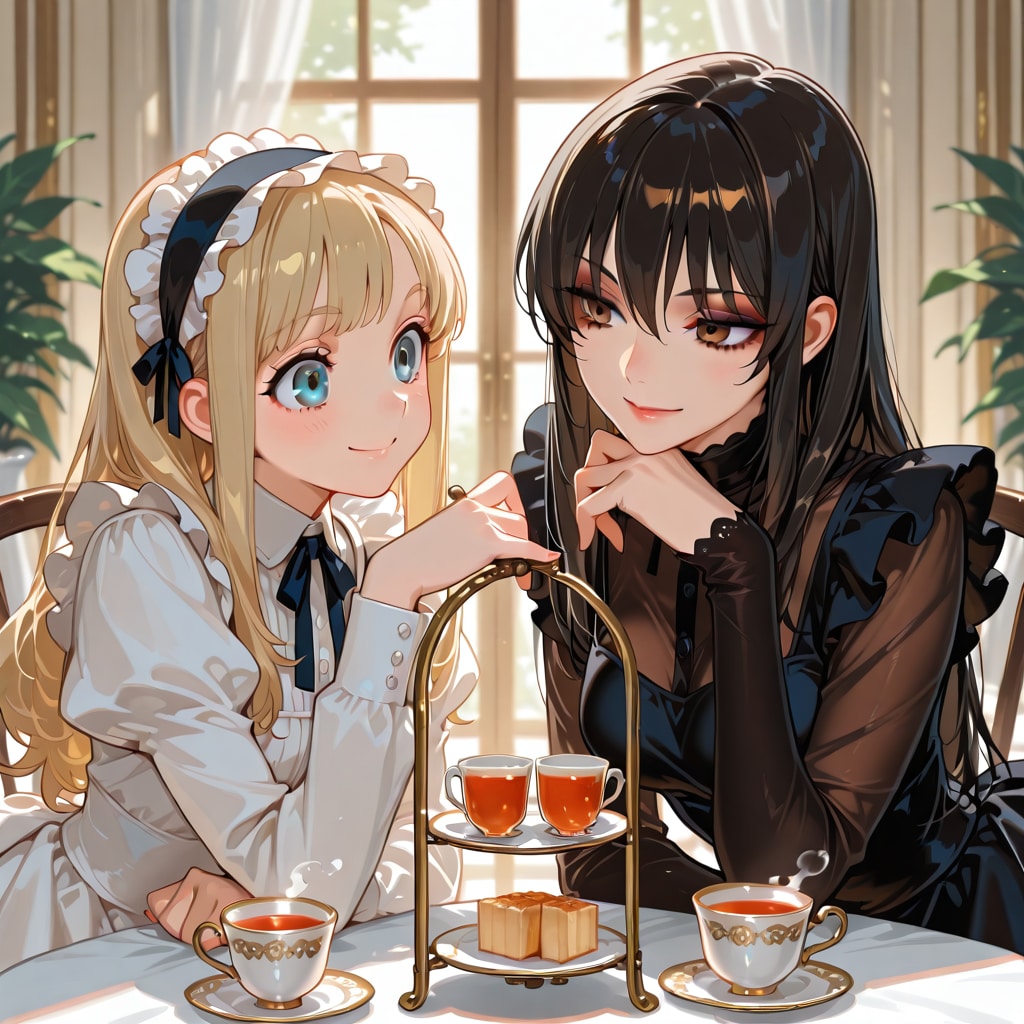 お茶会 | の人気AIイラスト・グラビア