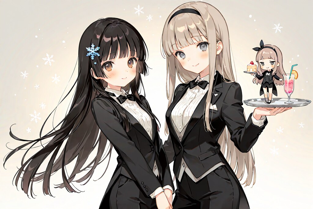 タキシード少女：パーティの準備 (でやんす)