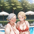 娘とプール 2枚目