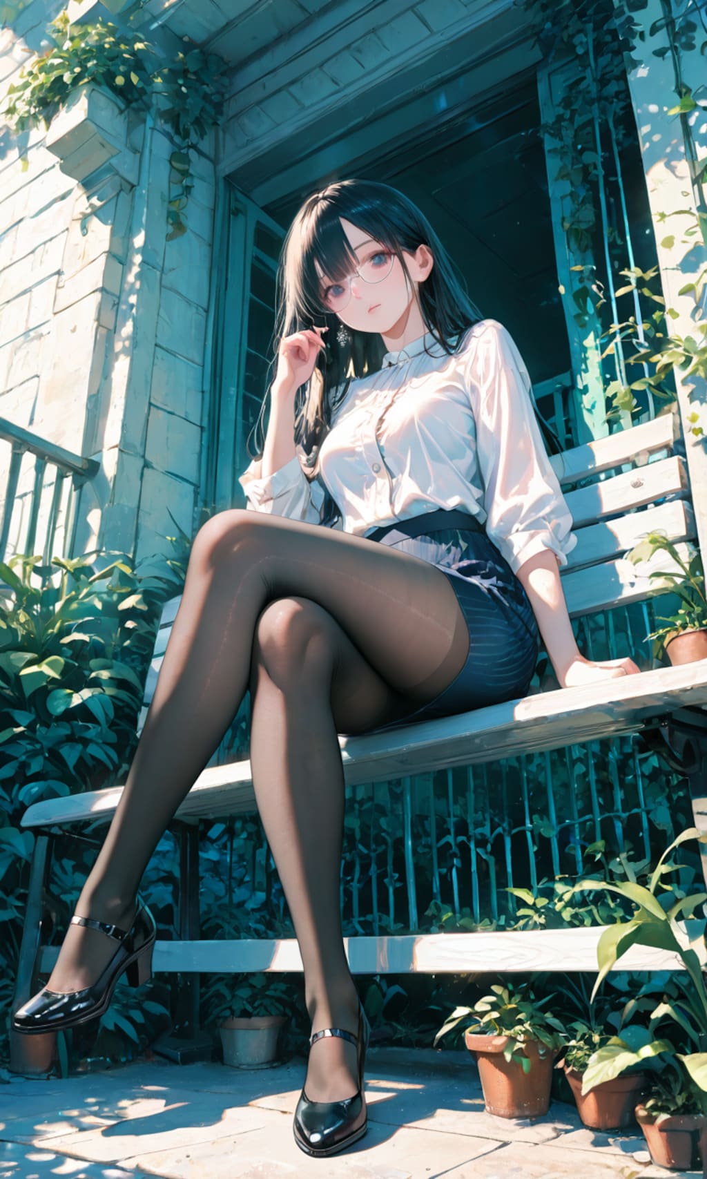 休憩中のOLさん