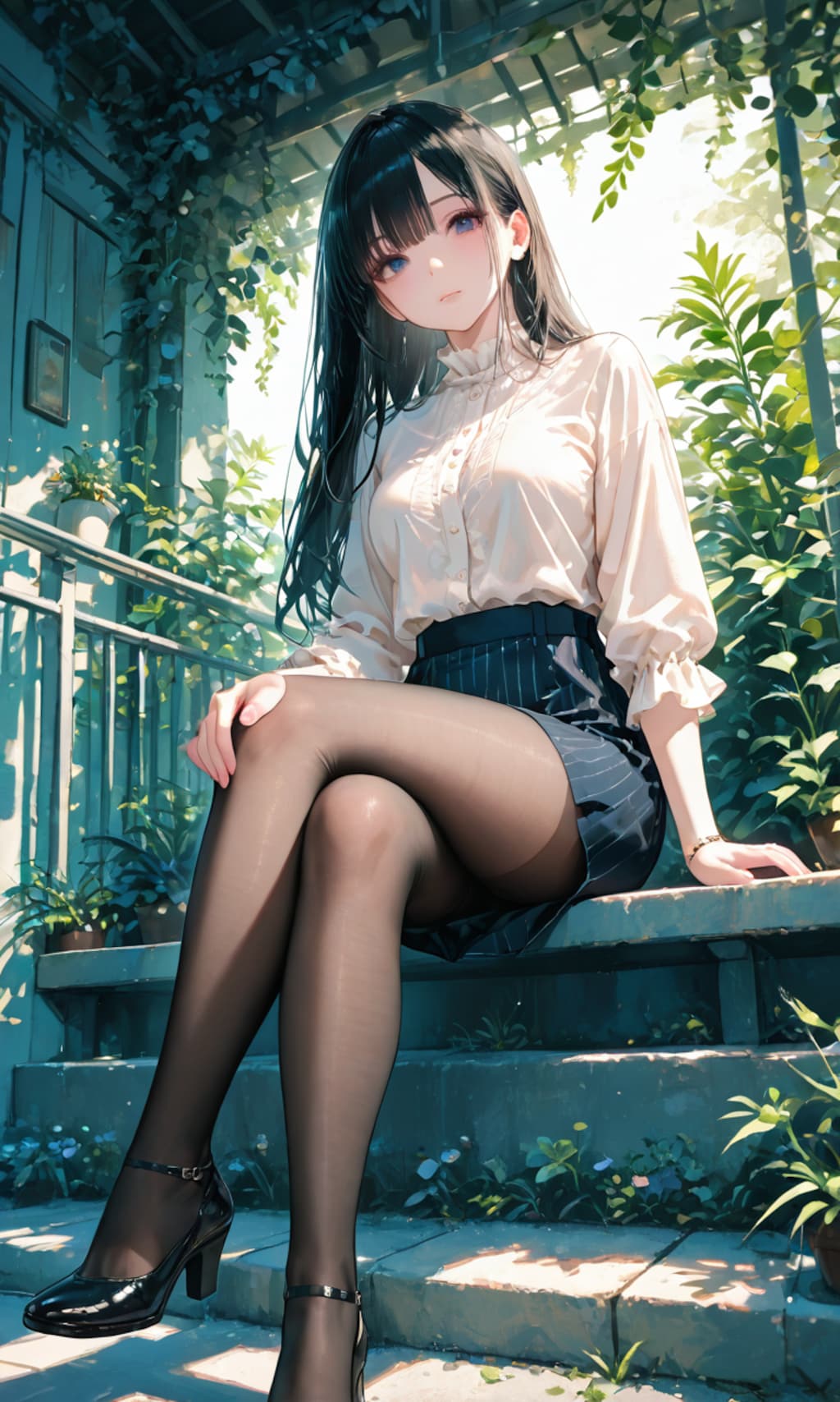 休憩中のOLさん