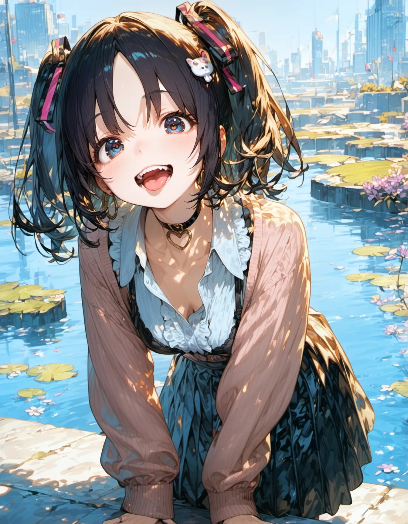 The Lily Pond's Joyful Sprite | の人気AIイラスト・グラビア