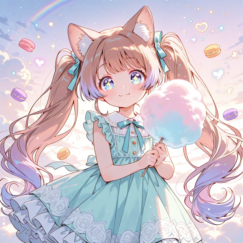 甘いお菓子と小さな女の子