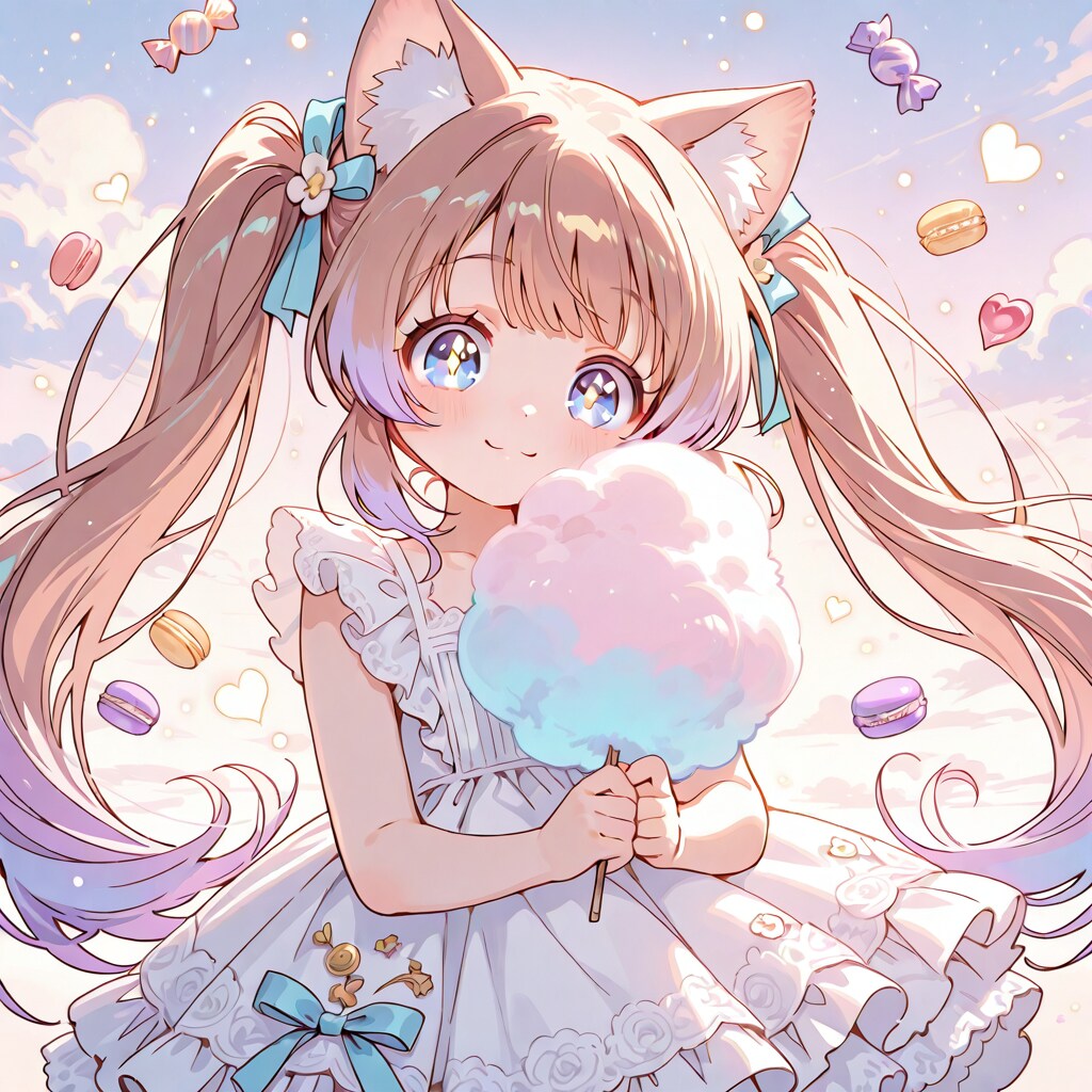 甘いお菓子と小さな女の子