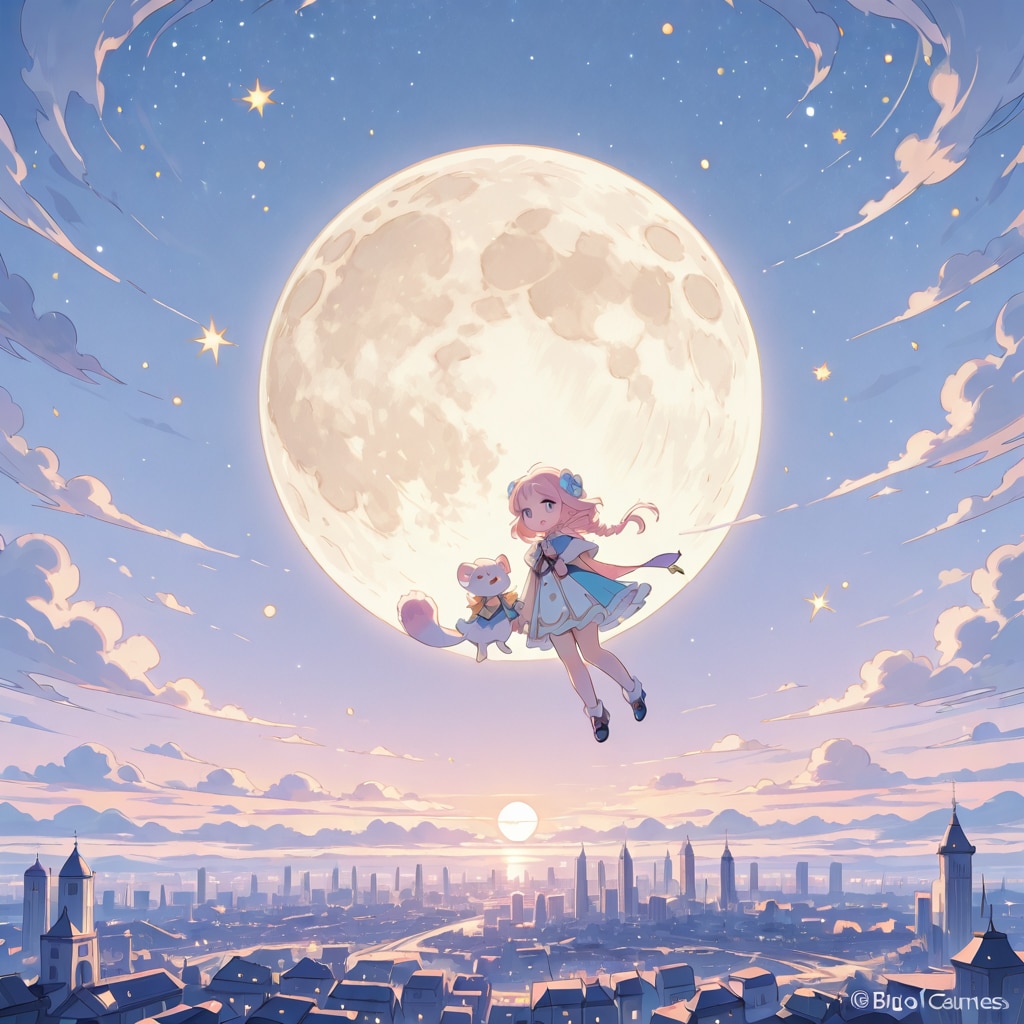 月夜と少女