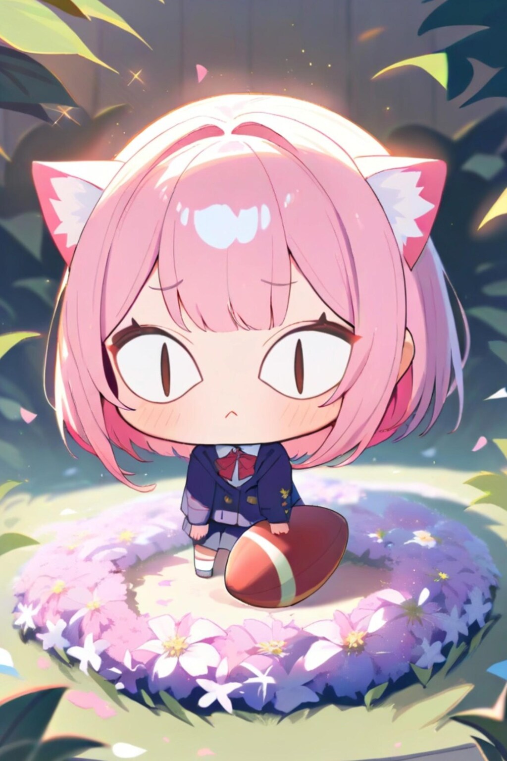 ピンク髪ちゃんとボール